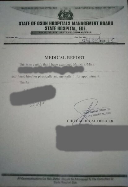 sample_of_medical_report_for_nysc_orientation_camp