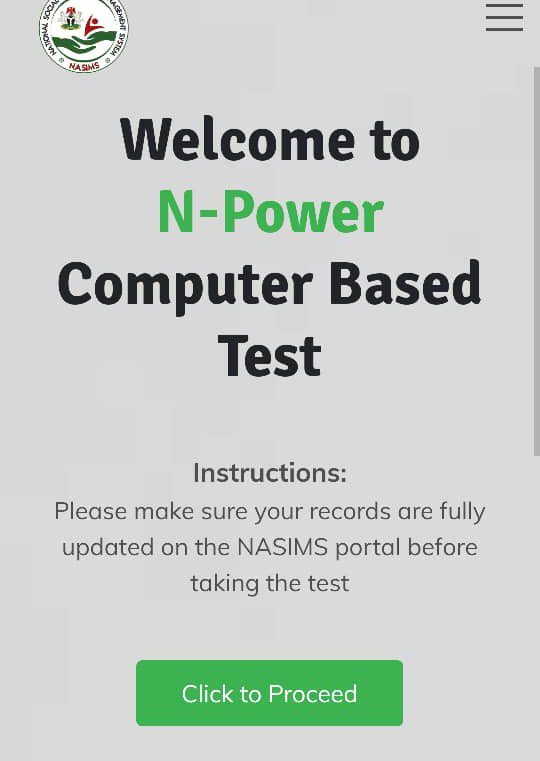 N-Power Batch C Computer Based Test, Use This Link To Write Your CBT