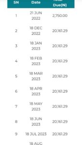 NIRSAL Loan repayment schedule by NMFB