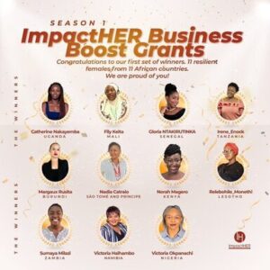 winners of impactHER Business grant in Africa