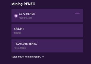 Mining RENEC on Remitano App