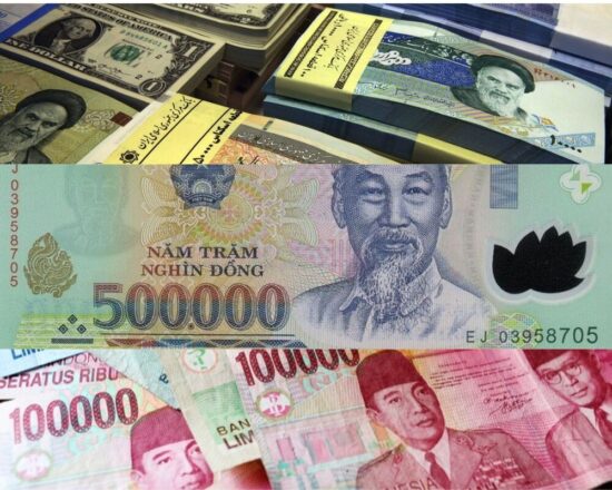 lowest currencies in Asia