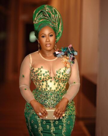 Uche Jombo at Rita Dominic wedding