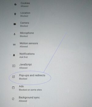 Allow Pop-Ups on your phone