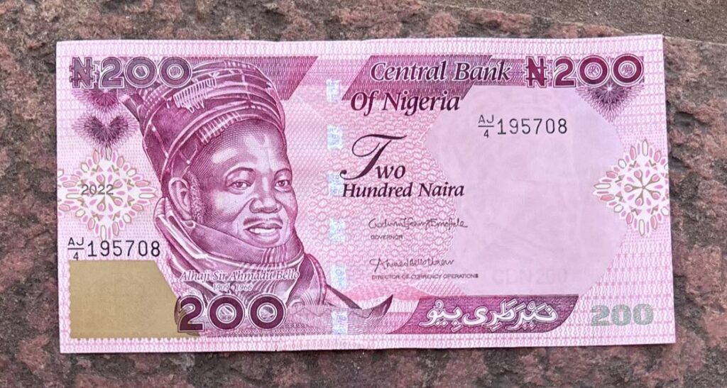 redesigned 200 naira note