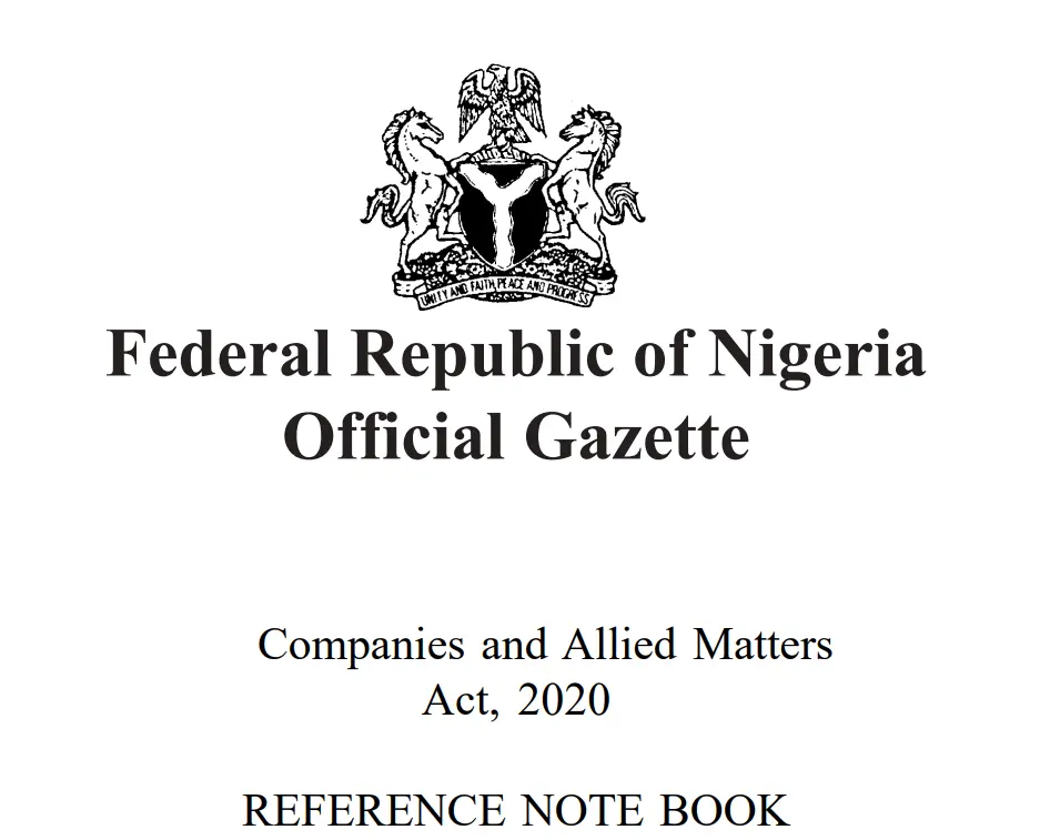 Download Company and Allied Matters Act CAMA 2020 Nigeria