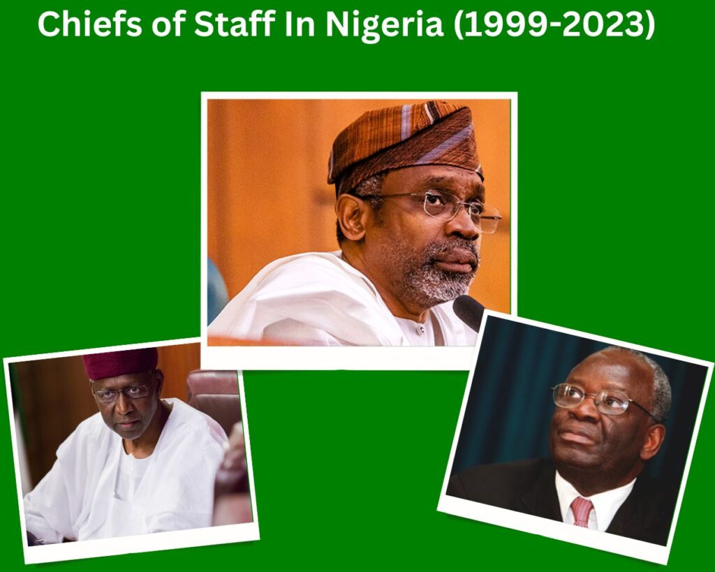 Chief of Staff In Nigeria from 1999 to 2023