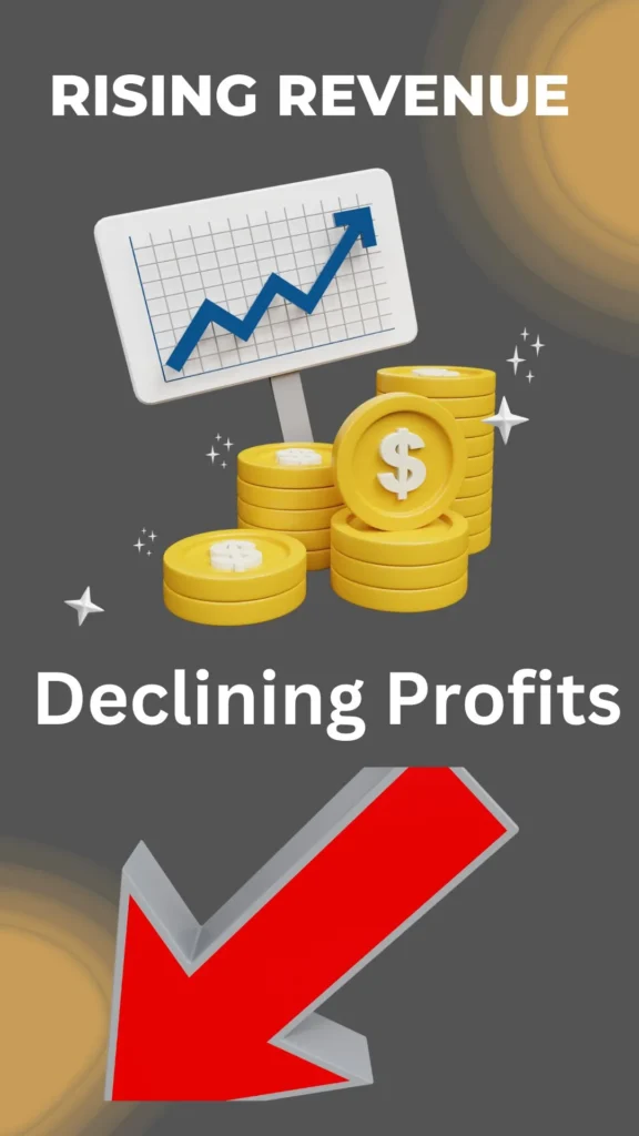 an illustration depicting why a Company witnesses rising revenue but declining profits (With Examples)
