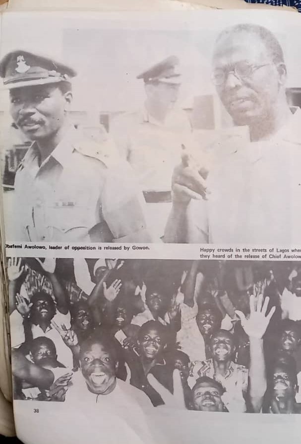 Gowon Released Obafemi Awolowo from Prison on August 2, 1966