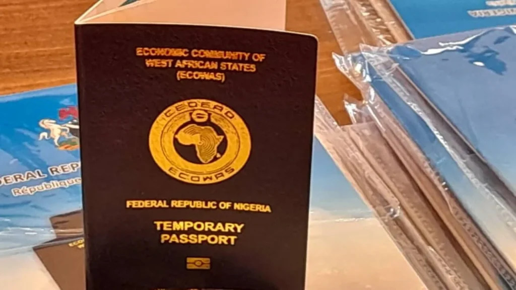 This a copy of Nigeria Temporary Passport (NTP), which was launched on March 9, 2021 to resolve the issue of lost and expired passport for Nigerians abroad