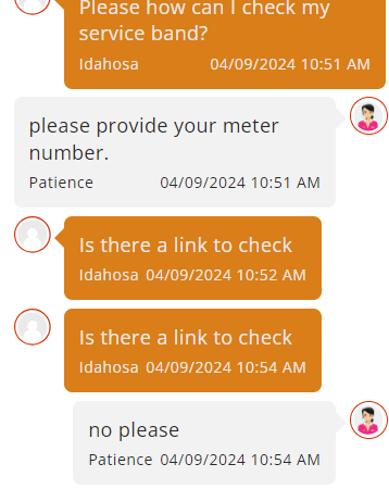 how to check service band on BEDC Electricity Plc