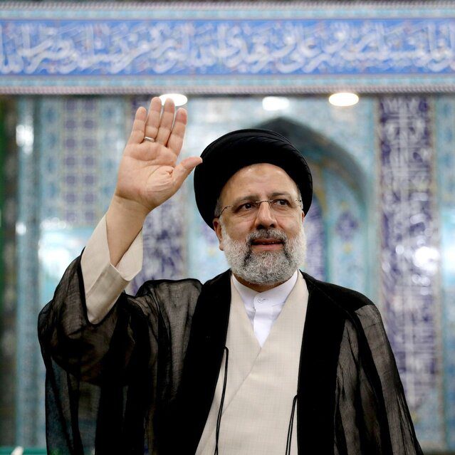 this photo shows the President Ebrahim Raisi of Iran who died in helicopter crash on May 19, 2024