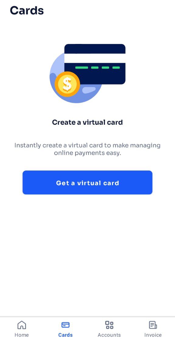 virtual card creation process