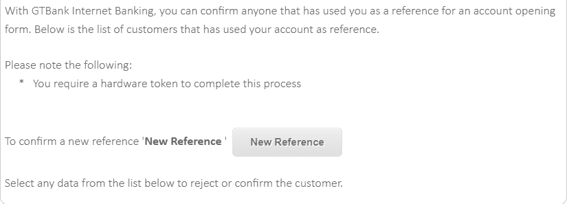 a screenshot on how to confirm gtbank reference
