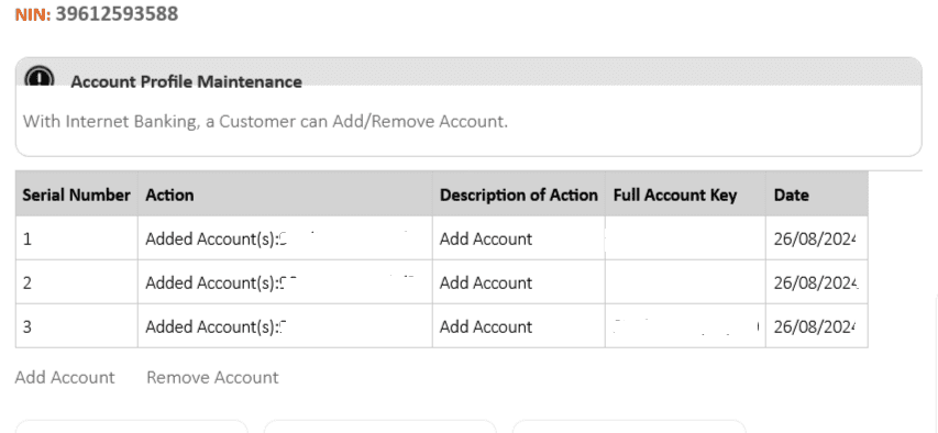 how to activate internet banking and add new account numbers