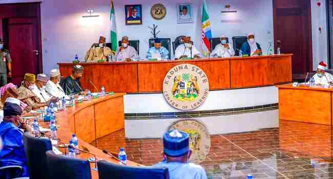 cross-section of Northern Governors Forum during a meeting in Kaduna 2024