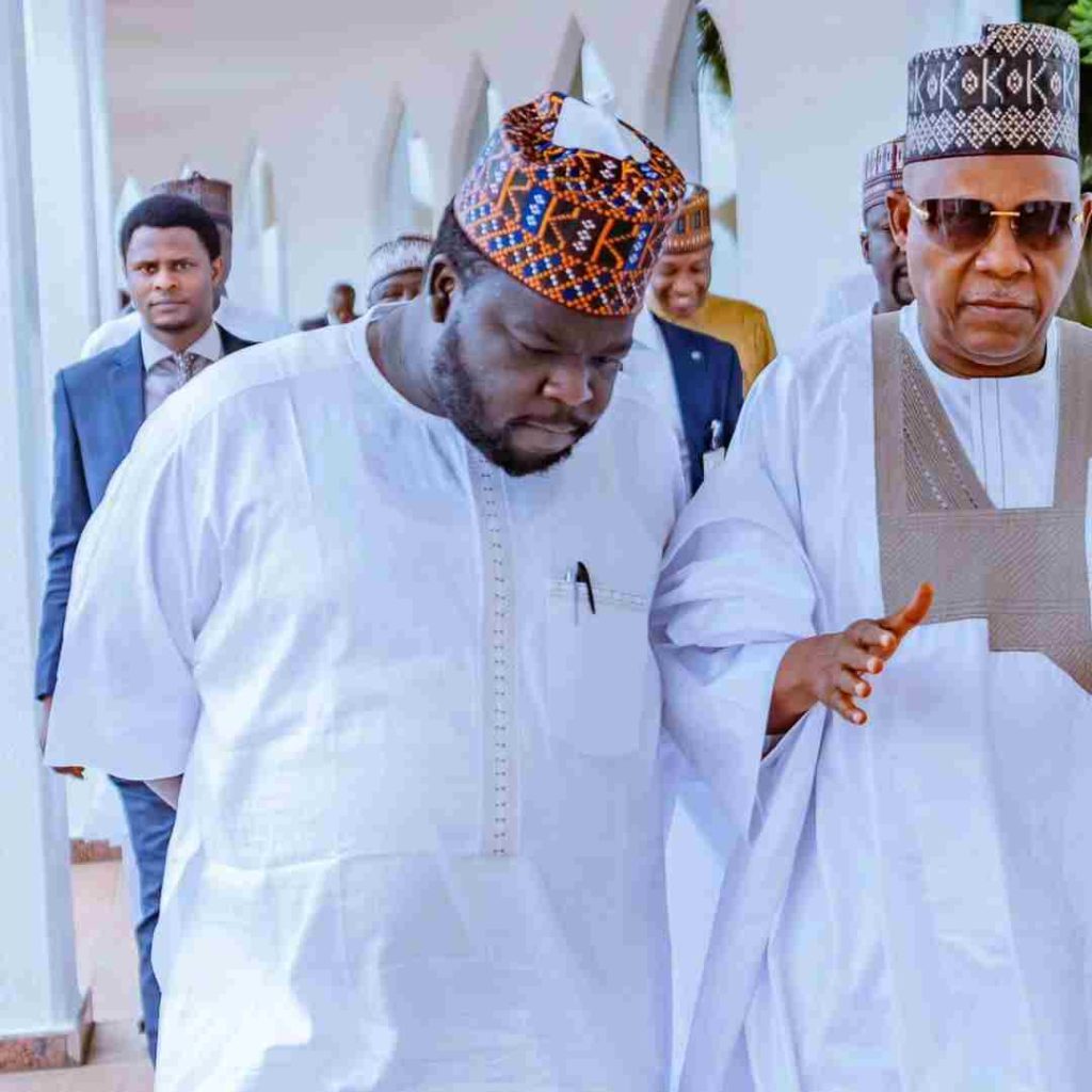 Musa Amshi Muhammad Al-Amin with the Nigeria’s Vice President Kashim Shettima at the State House, Abuja