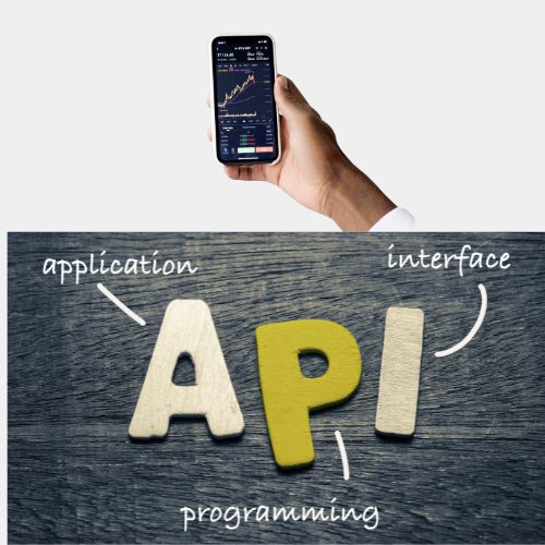 This photo is designed to illustrate how Application Programming Interface API Trading works