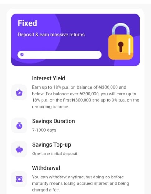 Opay savings interest