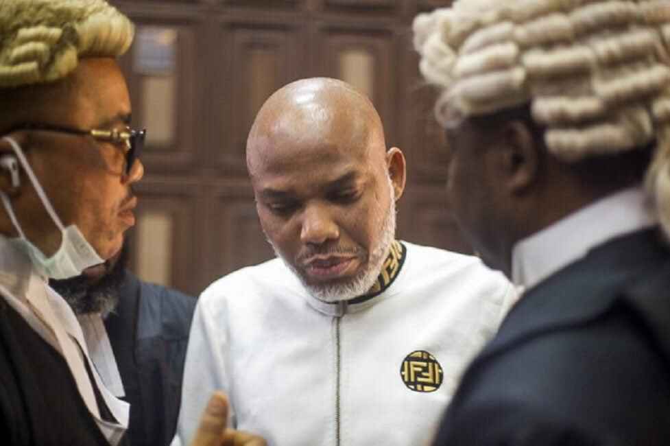 photo of Nnamdi Kanu IPOB leader in Court for terrorism charges